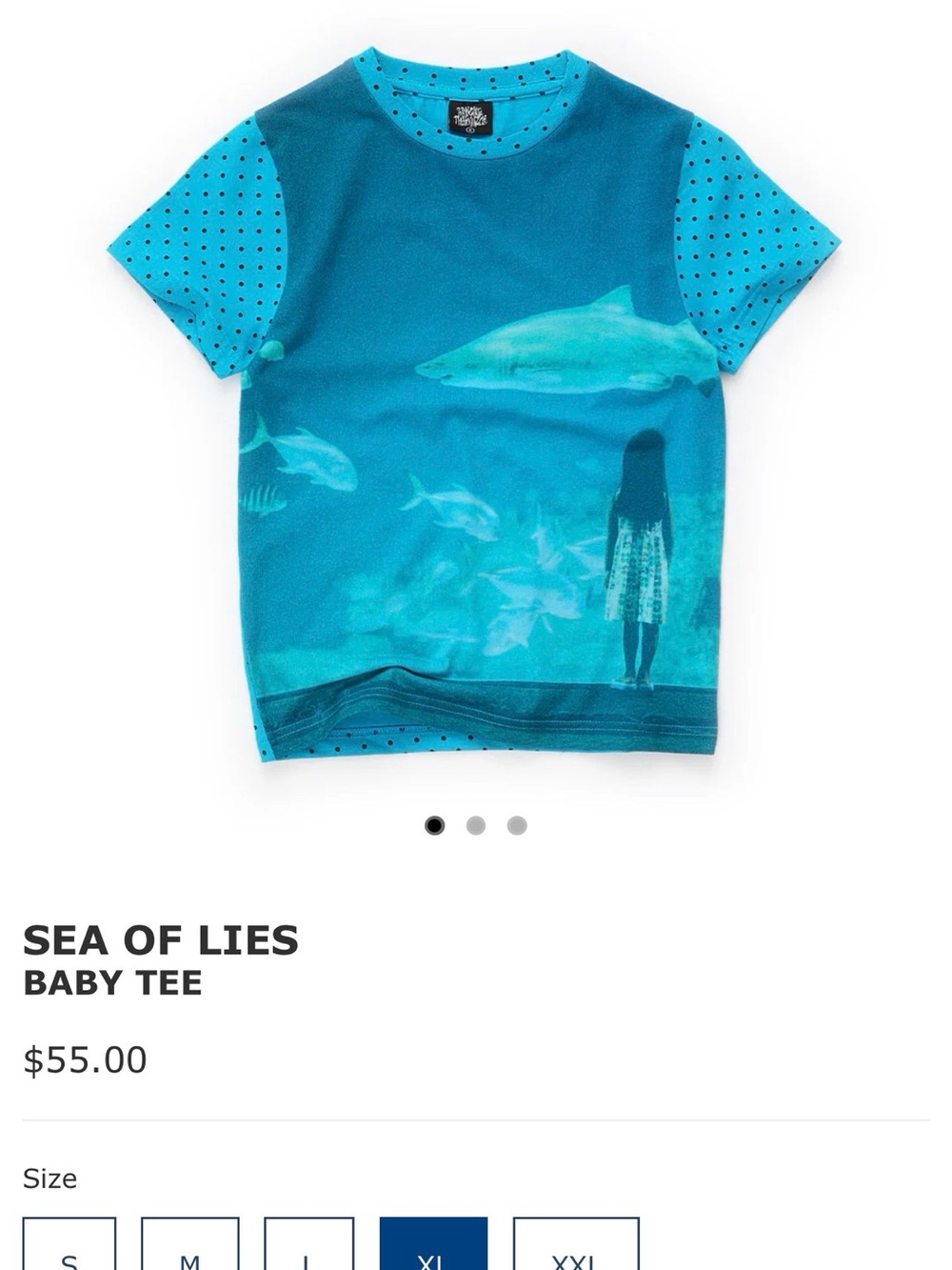 BMTH Sea of Lies Blue  Graphic BABY Tee SZ XL